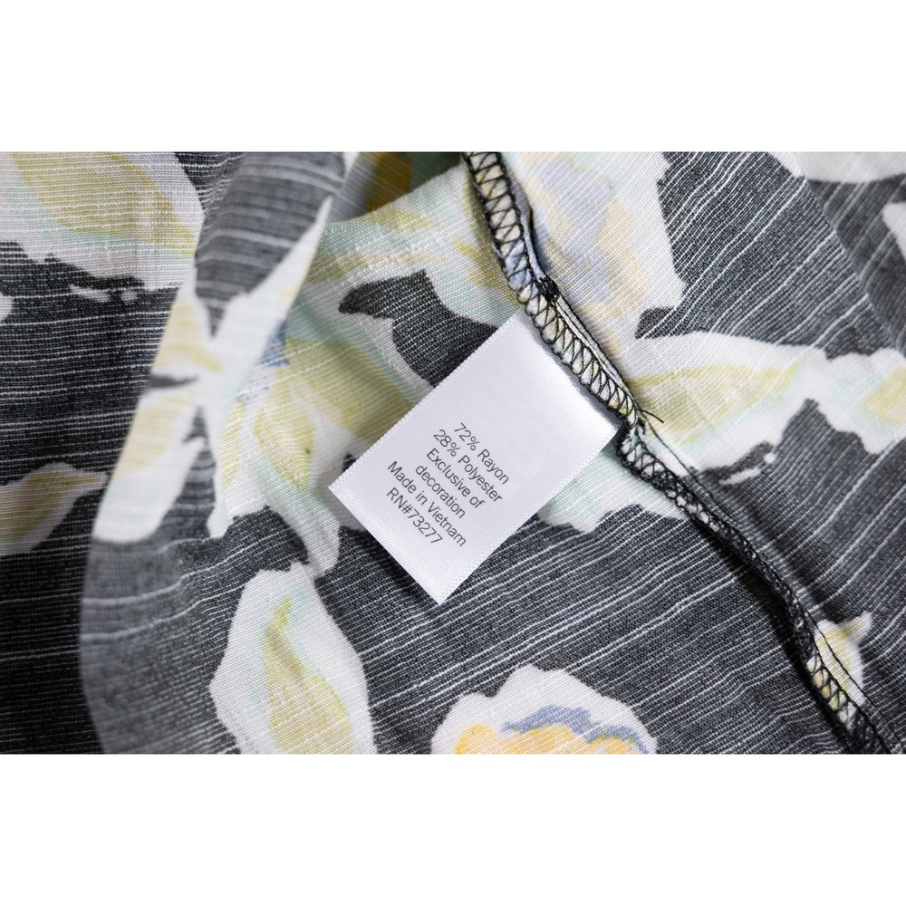LC Lauren Conrad Floral Blouse Womens XL Black Boho Cottagecore Prairie lace - Picture 7 of 8